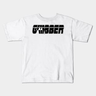 GABBER futuristic techno text design Kids T-Shirt